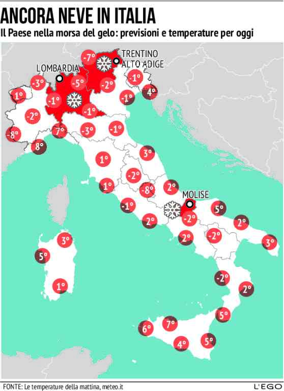 Meteo. Nuove irruzioni artiche in arrivo in settimana. Tornano neve e gelo