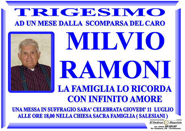 MILVIO RAMONI – Trigesimo