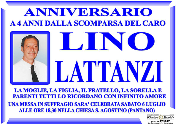 LINO LATTANZI – Anniversario