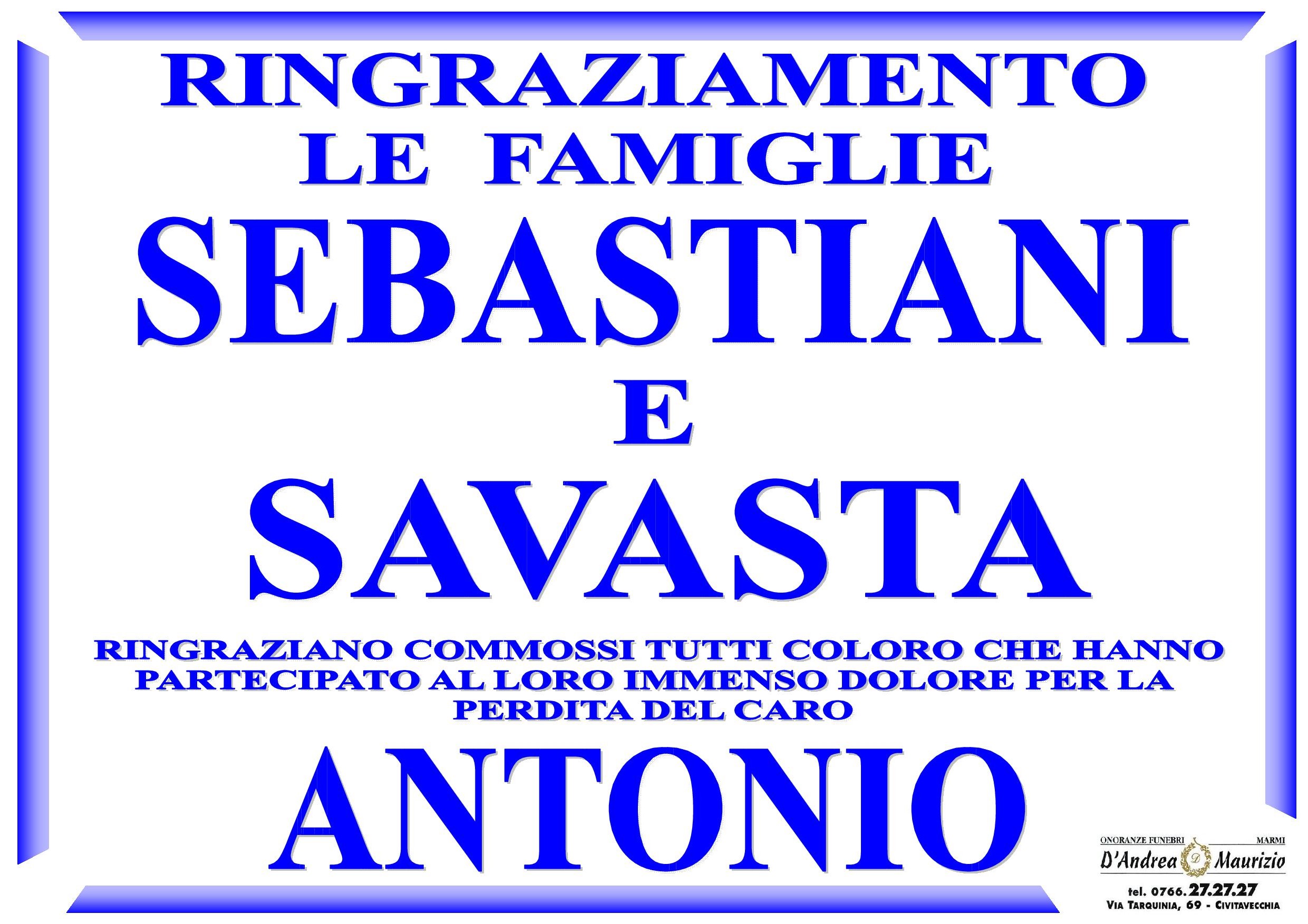 RINGRAZIAMENTO SEBASTIANI
