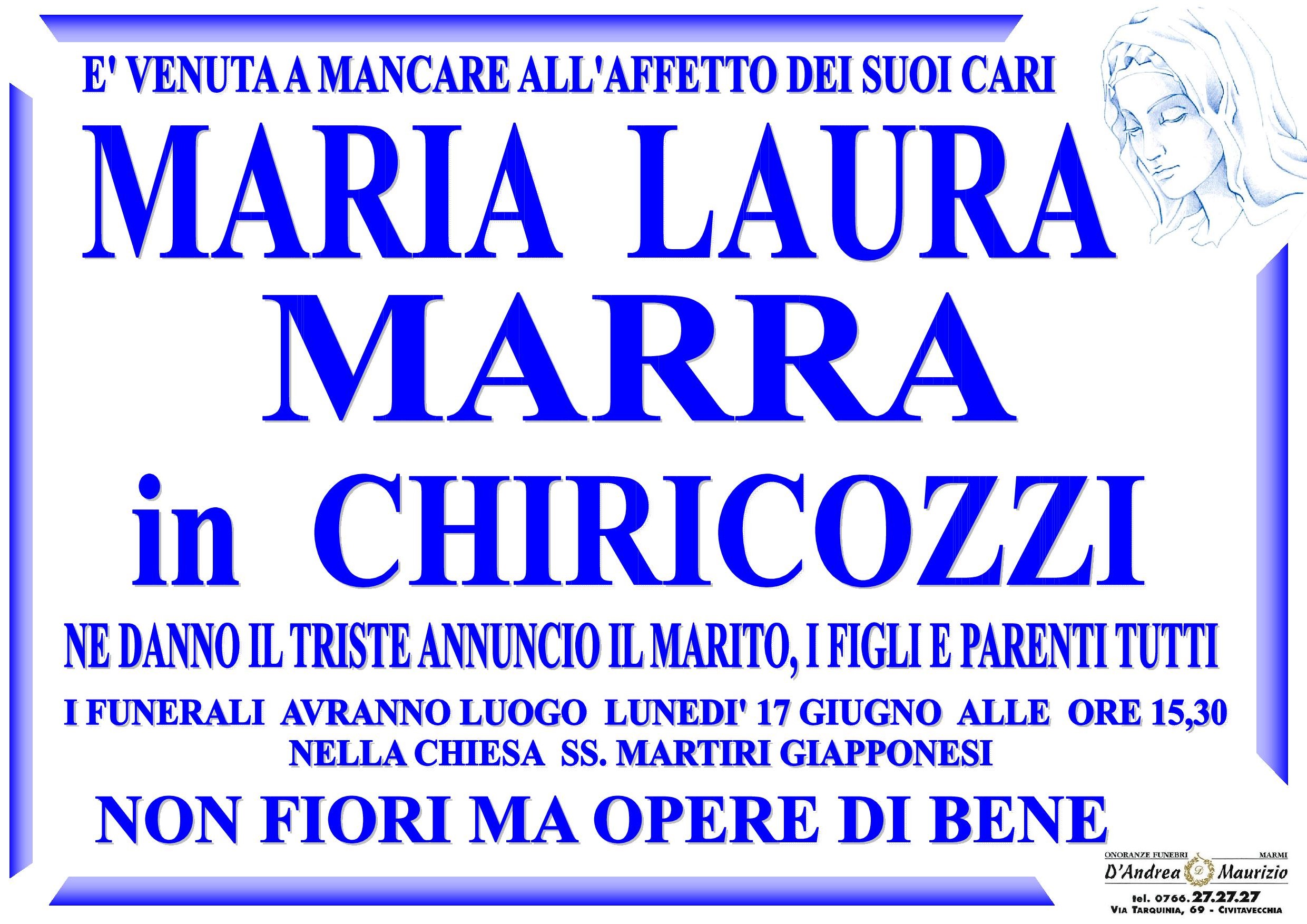 MARIA LAURA MARRA – IN CHIRICOZZI