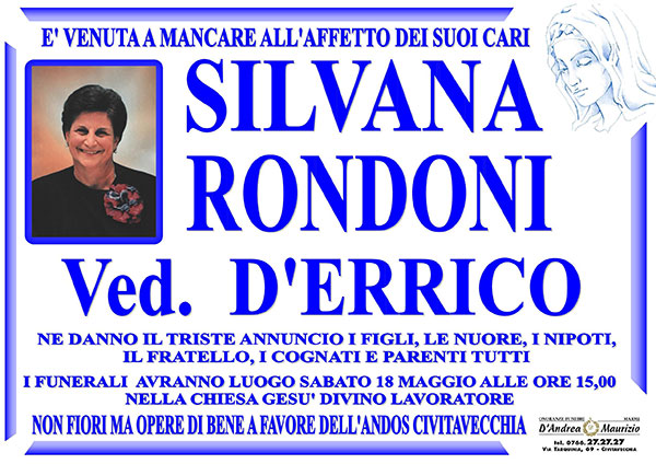 SILVANA RONDONI Ved. D'ERRICO