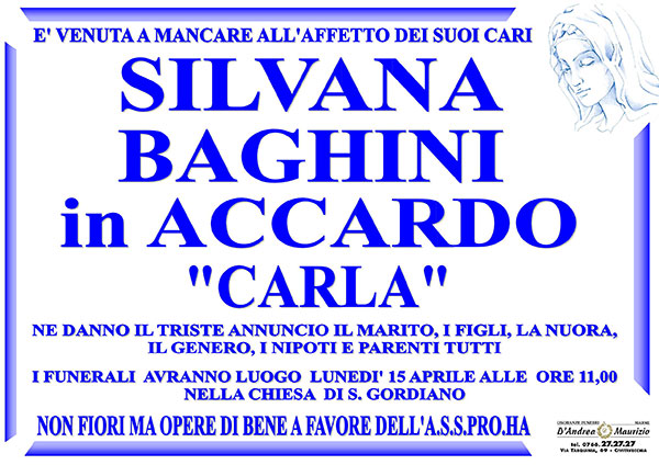 SILVANA BAGHINI in ACCARDO ''CARLA''