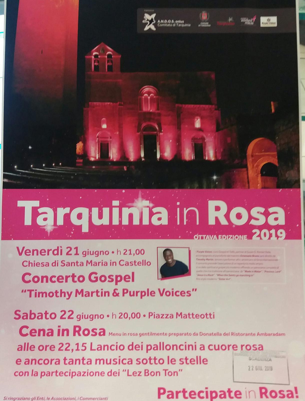 Tarquinia si colora di rosa