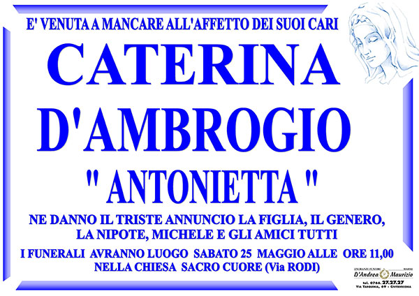 CATERINA D'AMBROGIO ''ANTONIETTA''