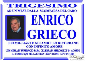 ENRICO GRIECO – Trigesimo