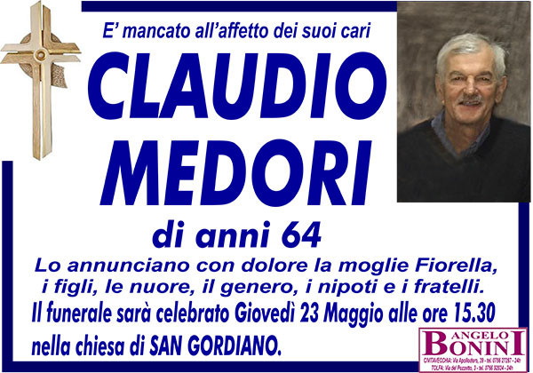 CLAUDIO MEDORI di anni 64