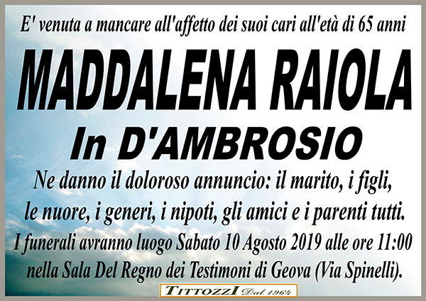 MADDALENA RAIOLA in D'AMBROSIO