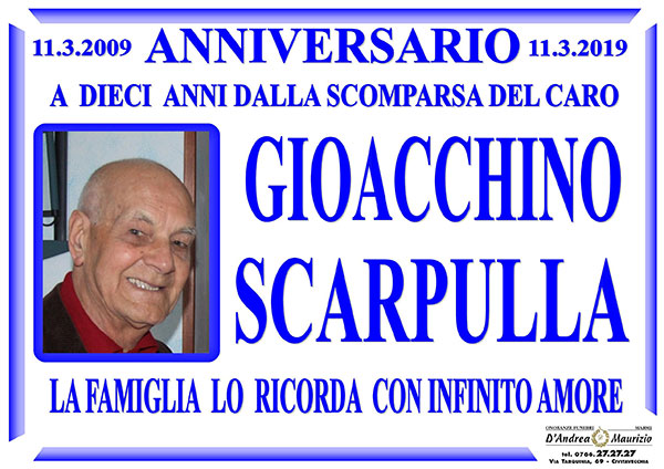 GIOACCHINO SCARPULLA – Anniversario