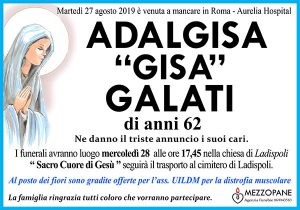 ADALGISA ''GISA'' GALATI di anni 62
