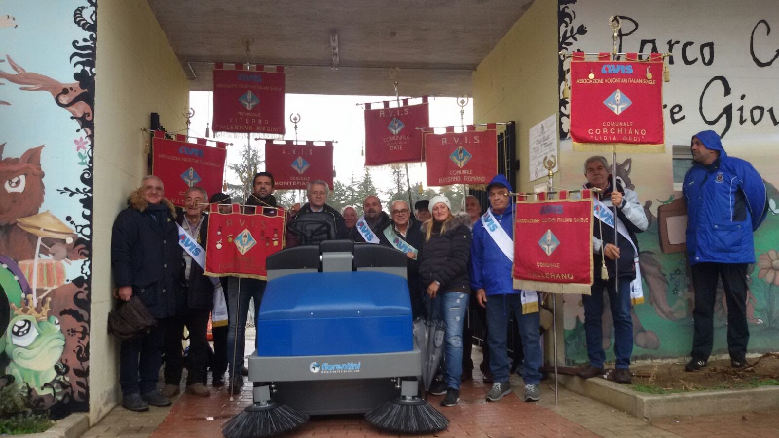 I donatori di sangue della Tuscia donano una spazzatrice al Comune di Amatrice