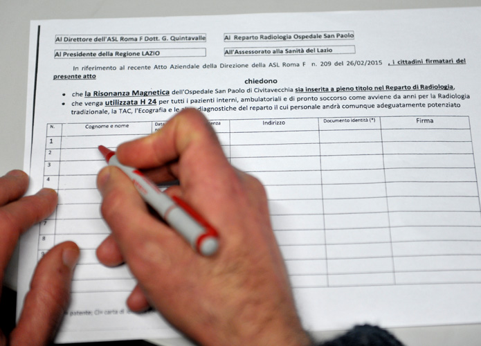 Risonanza magnetica, parte la raccolta firme