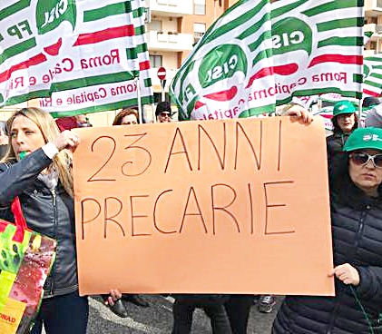 Maestre precarie, tra Cisl e Uil &egrave; guerra aperta