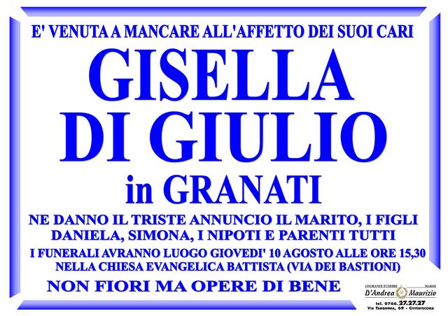 GISELLA DI GIULIO in Granati