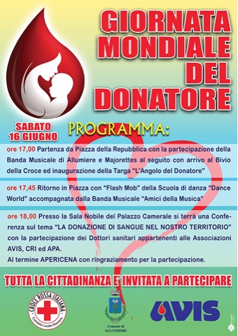 Domani ad Allumiere la &lsquo;&lsquo;Giornata del donatore&rsquo;&rsquo;