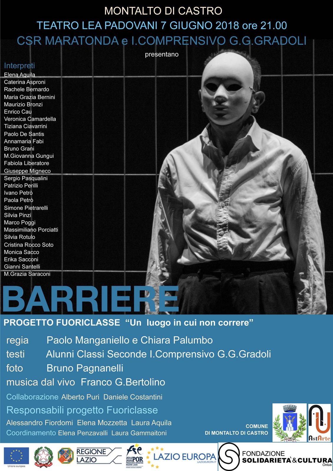 Al teatro Padovani lo spettacolo &lsquo;&lsquo;Barriere&rsquo;&rsquo;