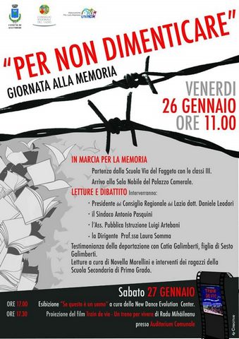 Due giorni di eventi per la Giornata della Memoria