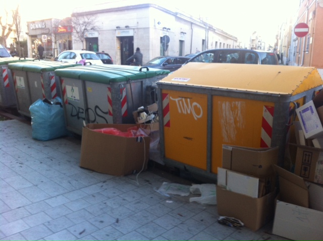 Piccola discarica a corso Centocelle