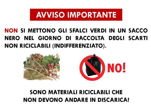 Ecco come conferire in modo corretto gli sfalci verdi