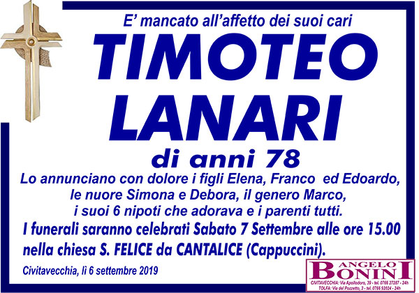 TIMOTEO LANARI di anni 78