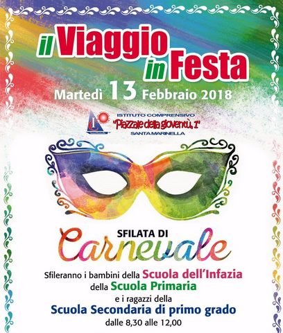 Santa Marinella, studenti delle scuole in maschera