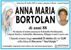 ANNA MARIA BORTOLAN di anni 88