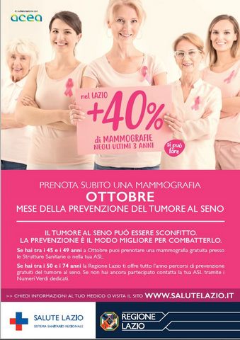 La Asl Roma 4 rilancia la campagna ''Ottobre Rosa''