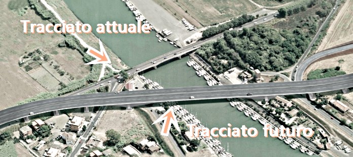 Ponte della Scafa, firma vicina