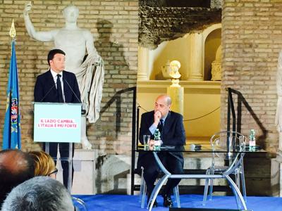 Il Premier Renzi firma l'intesa con il Lazio per lo sviluppo del porto