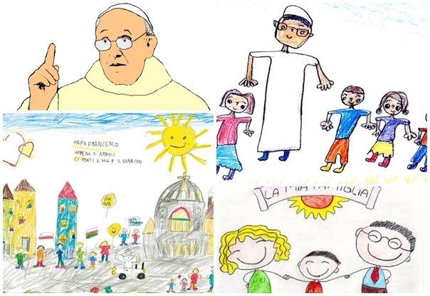 "Caro Papa, ti regalo un disegno"