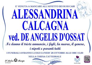 ALESSANDRINA CALCAGNA Ved. DE ANGELIS D’OSSAT