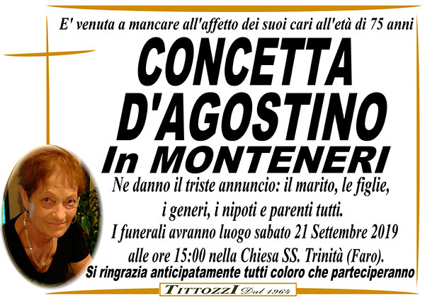 CONCETTA D'AGOSTINO in MONTENERI