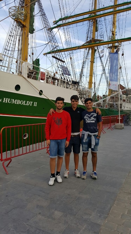 Tre studenti del Nautico di Civitavecchia alla regata dei grandi velieri di Anversa