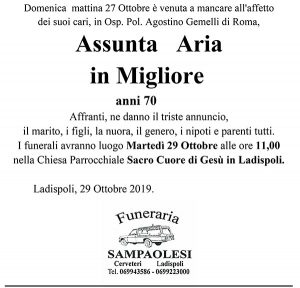 ASSUNTA ARIA in MIGLIORE di anni 70