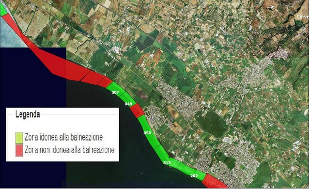 Non idonei alla balneazione i tratti a ridosso del fosso Zambra e Turbino