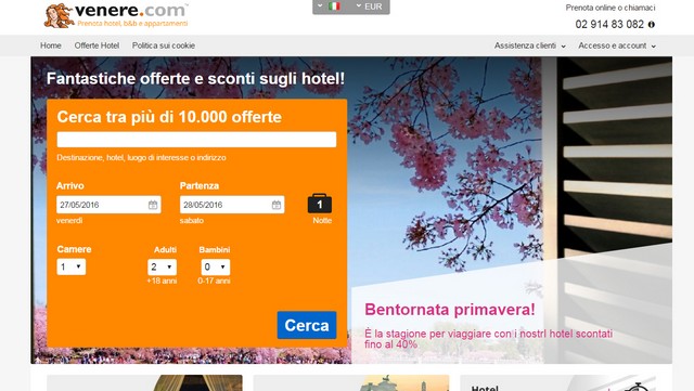 Risparmiare su vacanze e hotel con i codici sconto Venere.com
