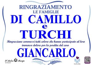 GIANCARLO DI CAMILLO – Ringraziamento