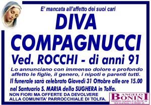 DIVA COMPAGNUCCI Ved. ROCCHI di anni 91