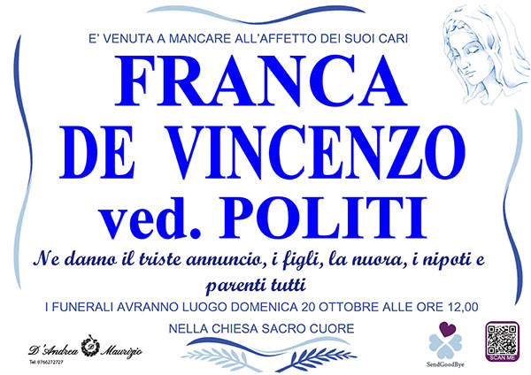 FRANCA DE VINCENZO Ved. POLITI