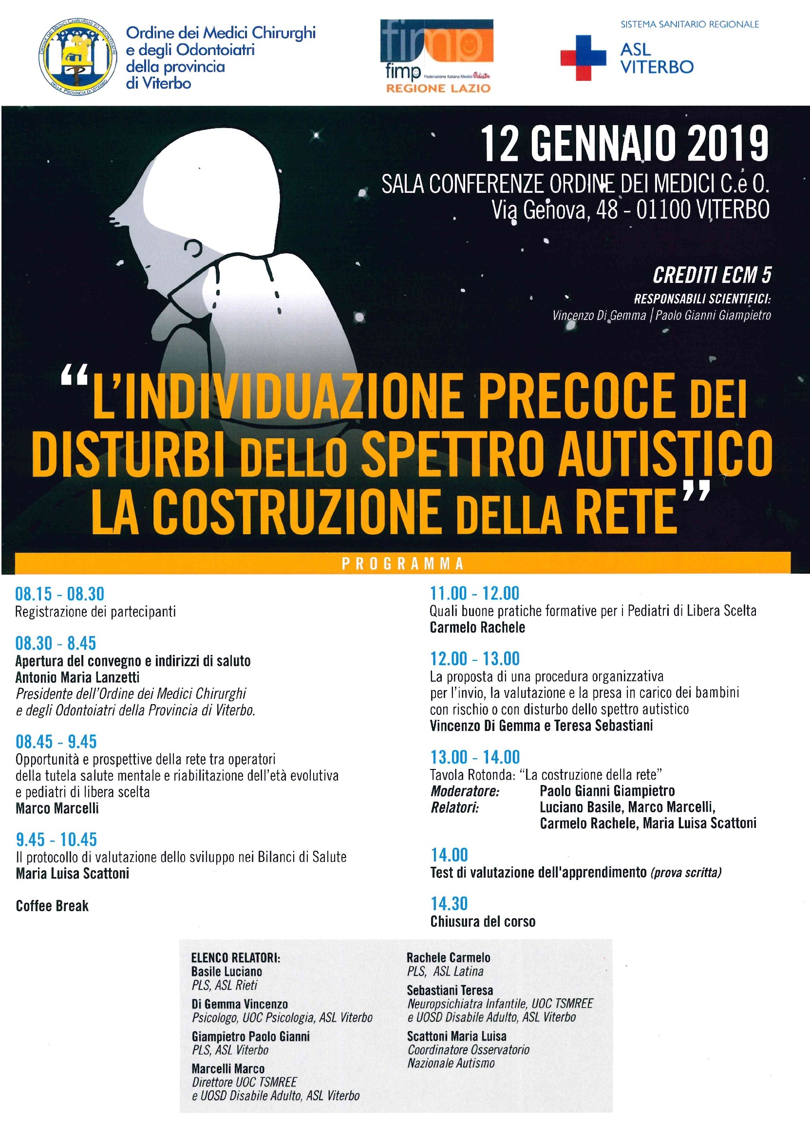 Spettro autistico, un incontro per costruire la rete