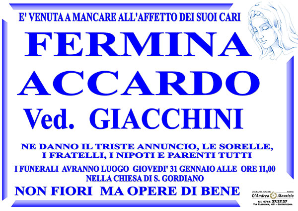 FERMINA ACCARDO Ved. GIACCHINI
