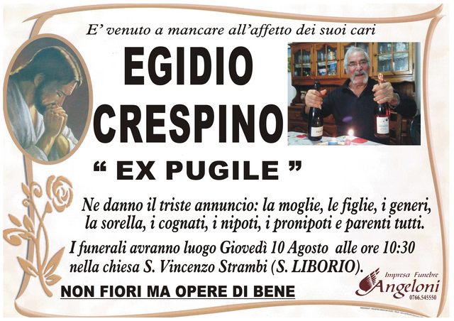 EGIDIO CRESPINO "ex pugile"
