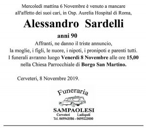 ALESSANDRO SARDELLI di anni 90