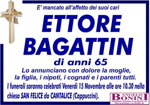 ETTORE BAGATTIN di anni 65