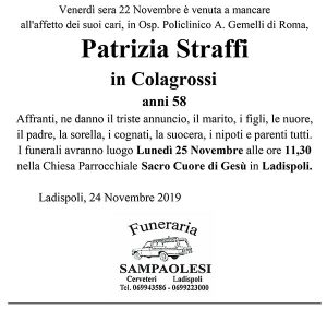 PATRIZIA STRAFFI in COLAGROSSI di anni 58