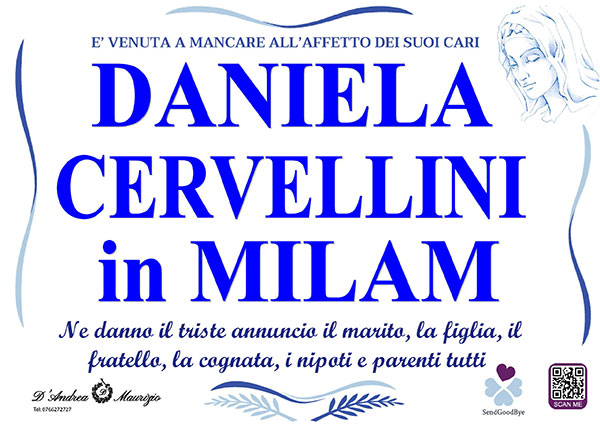DANIELA CERVELLINI in MILAM