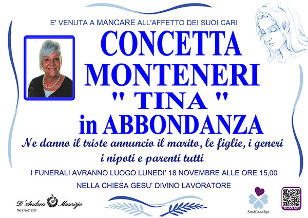 CONCETTA MONTENERI "TINA" in ABBONDANZA