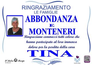 TINA MONTENERI – Ringraziamento