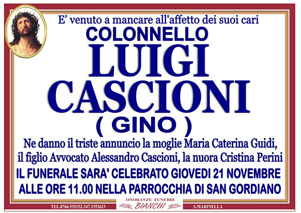 Col. LUIGI CASCIONI (GINO)