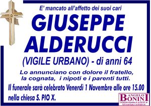 GIUSEPPE ALDERUCCI (Vigile Urbano) di anni 64
